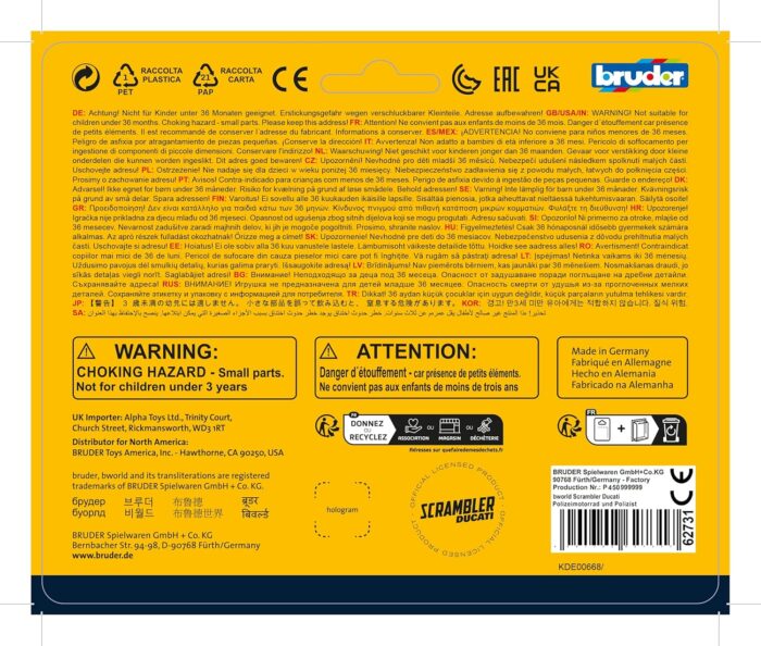 Bruder 62731 Scrambler Ducati Police Motorbike and Policeman - Image 3