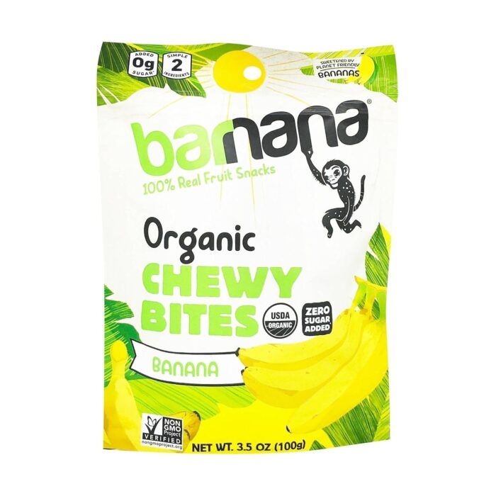 Barnana Organic Chewy Bites, Banana, 3.5 Oz - Image 1
