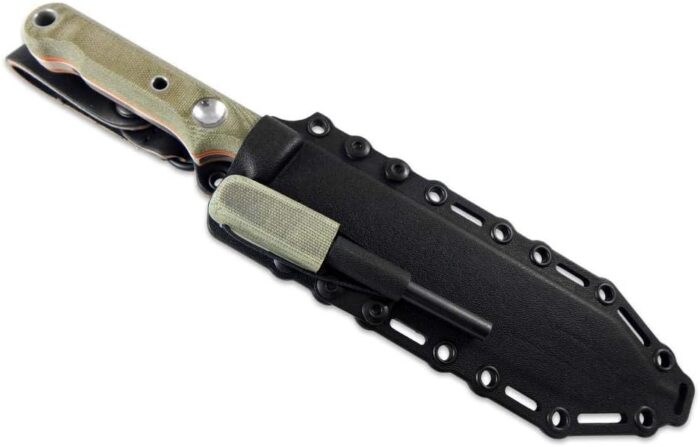 White River Firecraft 7 Fixed Blade Knife Green/Orange - Image 2