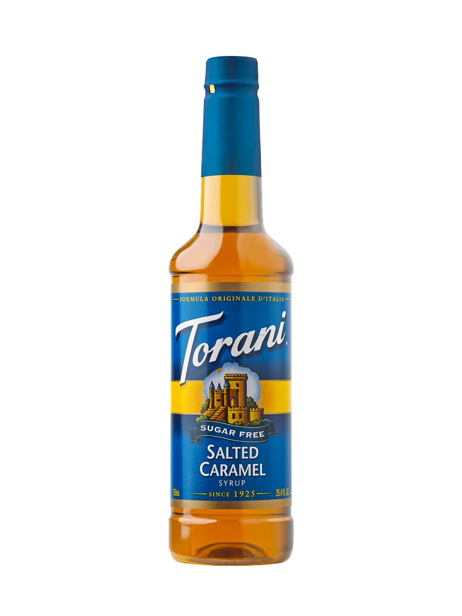 51t-bVzo9ML._SL1200_ (1) Torani Sugar Free Salted Caramel Syrup, 25.4 Oz - Image 1