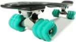 Shark Wheel Polyboard W/ 60mm Turquoise Shark Wheels, Black, 22 Inc - Image 2