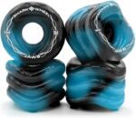 Shark Wheel Skateboard Cruising Wheels, Black/Blue Swirl, 54 Mm