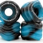 Shark Wheel Skateboard Cruising Wheels, Black/Blue Swirl, 54 Mm