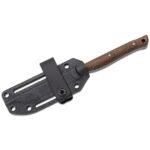 White River Exodus 3 Fixed Blade Knife Natural Burlap Micarta - Image 2