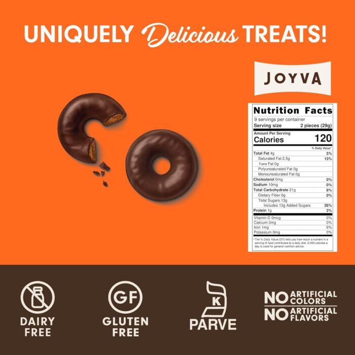 Joyva Orange Ring Jells Chocolate Covered, 9 Oz - Image 2