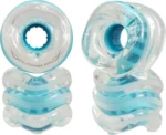 Shark Wheel Skateboard Cruising Wheels, Clear W/ Blue Hub, 60 Mm
