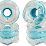 Shark Wheel Skateboard Cruising Wheels, Clear W/ Blue Hub, 60 Mm