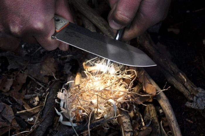 White River Firecraft 7 Fixed Blade Knife Green/Orange - Image 3