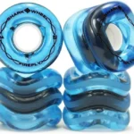 Shark Wheel Skateboard Cruising Wheels, Transparent Blue W/ Blue Lights, 70 Mm