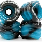Shark Wheel Skateboard Cruising Wheels, Black/Blue Swirl, 60 Mm