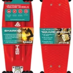 Shark Wheel Polyboard with Black 60mm Shark Wheels, Vibrant Red, 22.5 Inch
