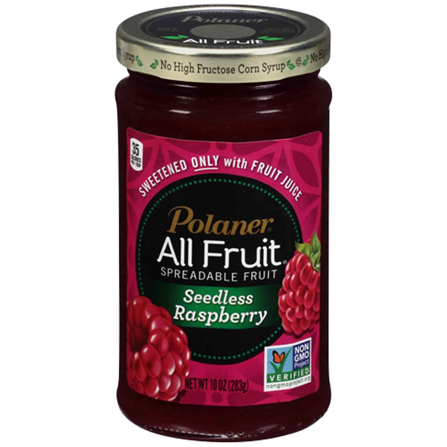 61S1R+SbJ1L._SL1500_ Polaner All Fruit Seedless Raspberry Spreadable Fruit, 10 Oz - Image 1