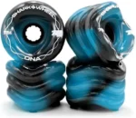Shark Wheel Skateboard Cruising Wheels, Black/Blue Swirl, 72 Mm
