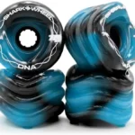 Shark Wheel Skateboard Cruising Wheels, Black/Blue Swirl, 72 Mm