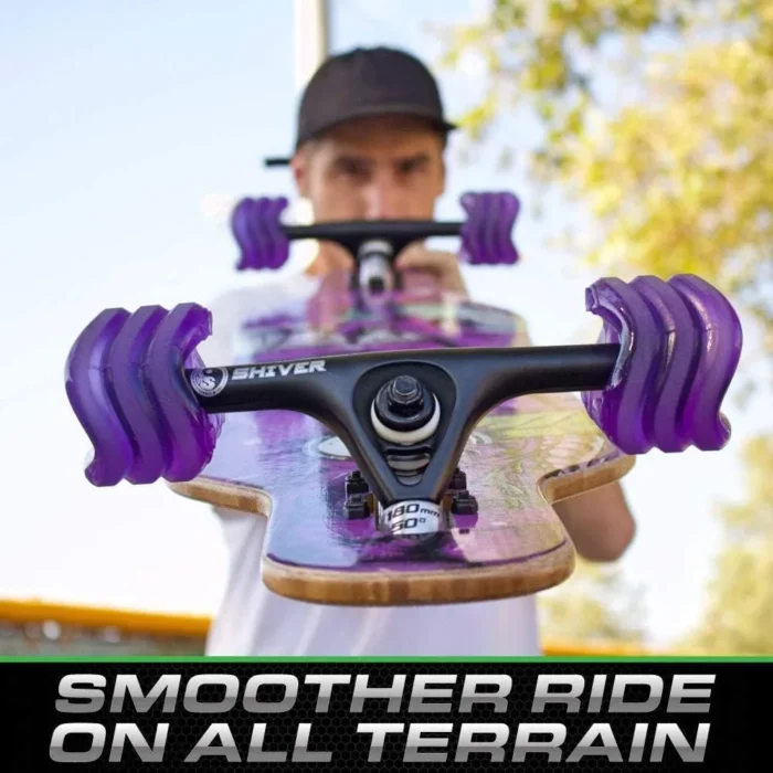 Shark Wheel Skateboard Cruising Wheels, Purple, 60 Mm - Image 3