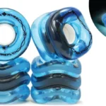 Shark Wheel Skateboard Cruising Wheels, Transparent Blue W/ Blue Light, 70 Mm