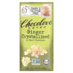 Chocolove Dairy & Gluten Free Ginger Crystallized Dark Chocolate, 3.2 Oz