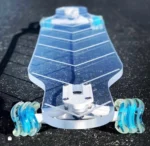 Shark Wheel Skateboard Cruising Wheels, Clear Blue Hub, 72 Mm - Image 4