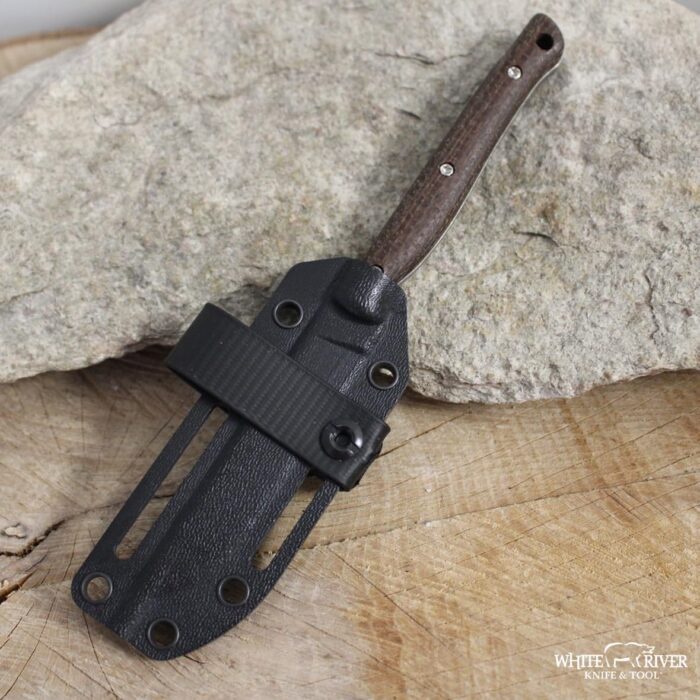 White River Exodus 3 Fixed Blade Knife Natural Burlap Micarta - Image 6