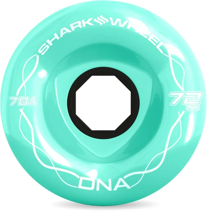 Shark Wheel Skateboard Cruising Wheels, Turquoise, 72 Mm - Image 2