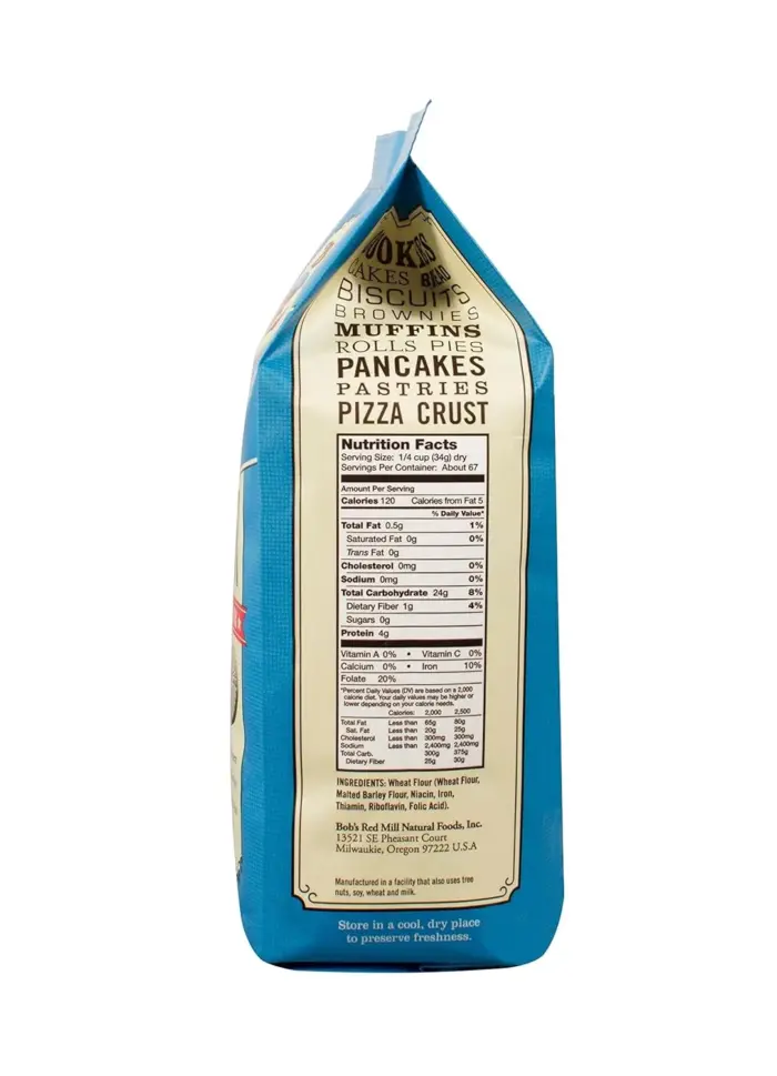 Bob's Red Mill Unbleached White All-Purpose Baking Flour, 5 Lbs - Image 2