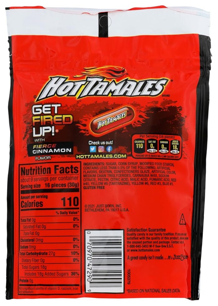 Hot Tamales Fierce Cinnamon Chewy Candy, 10 Oz - Image 6