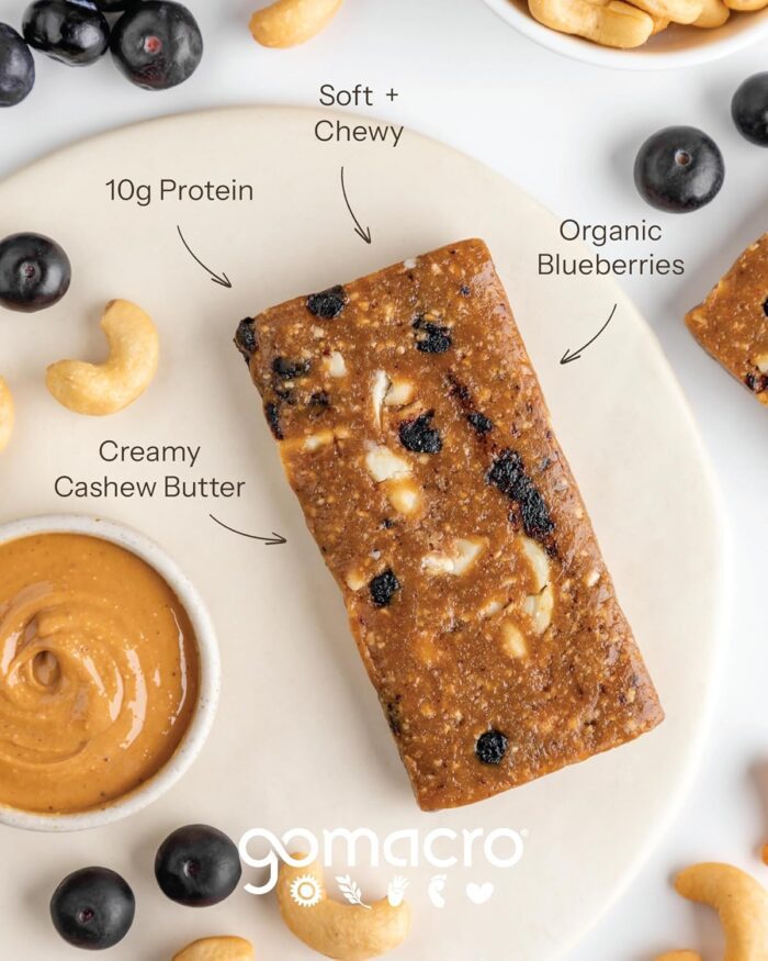 GoMacro Protein Macro Bar, Blueberry + Cashew Butter, 2.3 Oz - Image 2