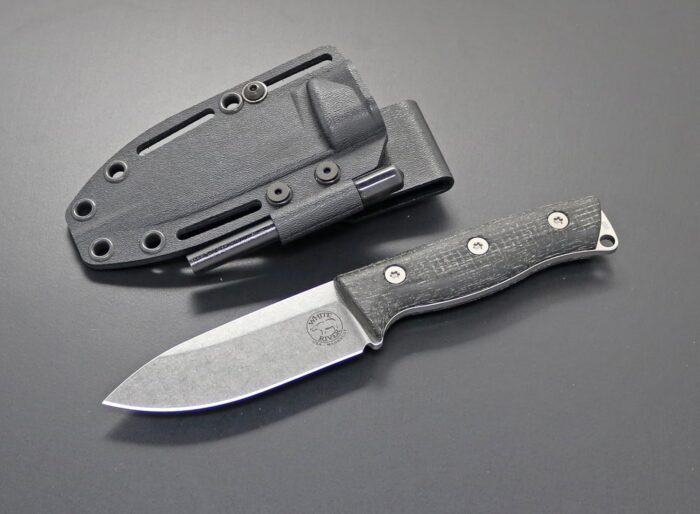White River Ursus Cub Black and Olive Drab Linen Micarta - Image 3