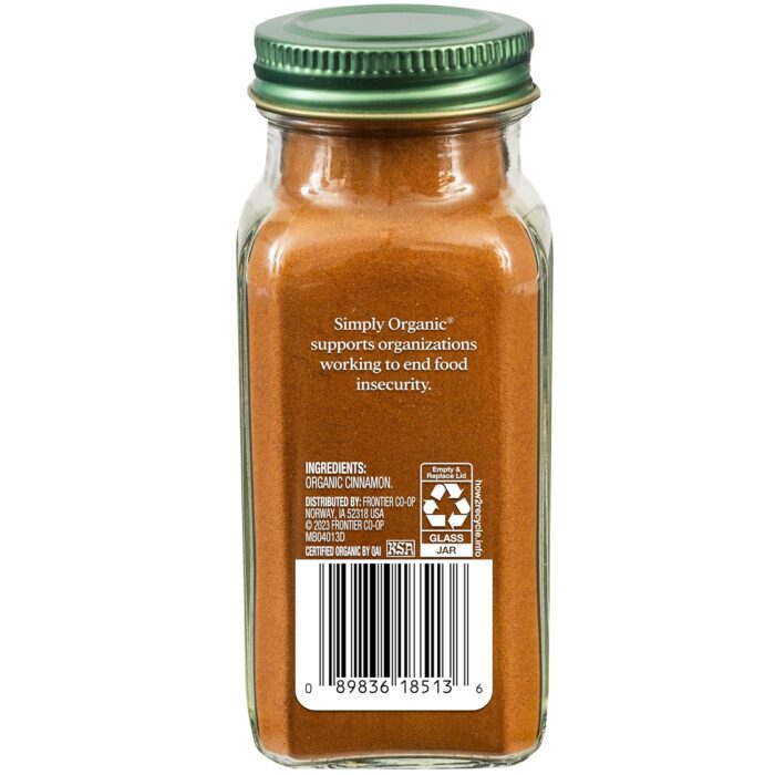 Simply Organic Cinnamon, 2.45 Oz - Image 2