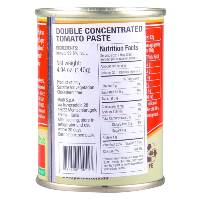 Mutti Parma Double Concentrated Tomato Paste, 4.94 Oz - Image 2