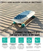 Shark Wheel Skateboard Cruising Wheels, Transparent Amber, 72 Mm - Image 6