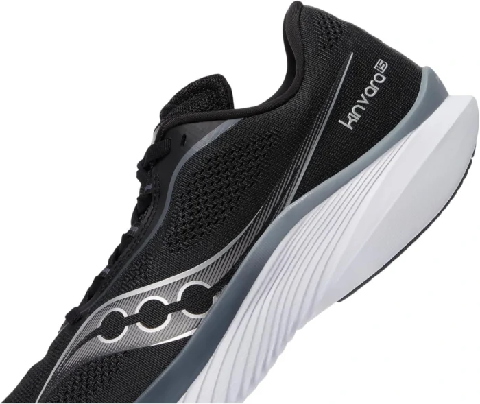 Saucony Kinvara 15 Women's Shoes, Black/White, Size 8 - Image 6