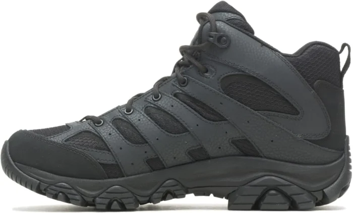 Merrell MOAB 3 Mid Men's Waterproof Tactical Boots, Black, Size 8.5 - Image 4
