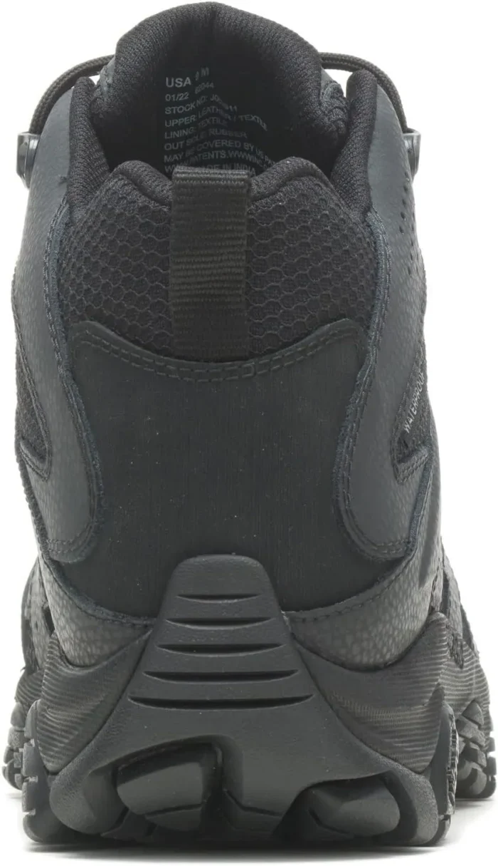 Merrell MOAB 3 Mid Men's Waterproof Tactical Boots, Black, Size 8.5 - Image 6