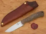 White River Hunter Fixed Blade Knife Natural Burlap Micarta - Image 2