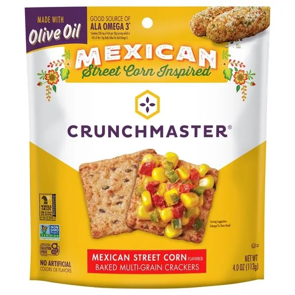 imgi_32_51OLXKZifoL Crunchmaster Mexican Street Corn Baked Multi-Grain Crackers, 4 Oz - Image 1