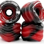 Shark Wheel Skateboard Cruising Wheels, Red/Black Swirl, 72 Mm