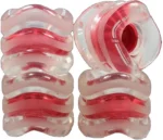 Shark Wheel Skateboard Cruising Wheels, Clear W/ Red Hub, 60 Mm