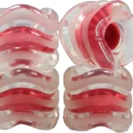 Shark Wheel Skateboard Cruising Wheels, Clear W/ Red Hub, 60 Mm