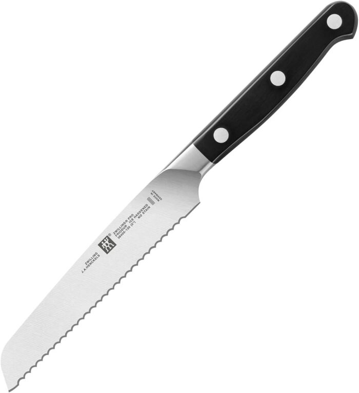 Zwilling Pro Original Utility Knife, Silver/Black - Image 4