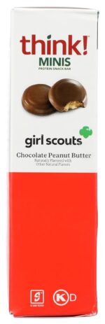 Think! Girl Scouts Protein Mini Snack Bar, Chocolate Peanut Butter, 7.34 Oz 8 Ct - Image 5