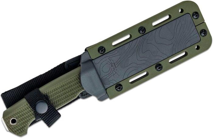 Demko Knives FreeReign Fixed Blade Knife 5, Tanto OD/Grey - Image 3