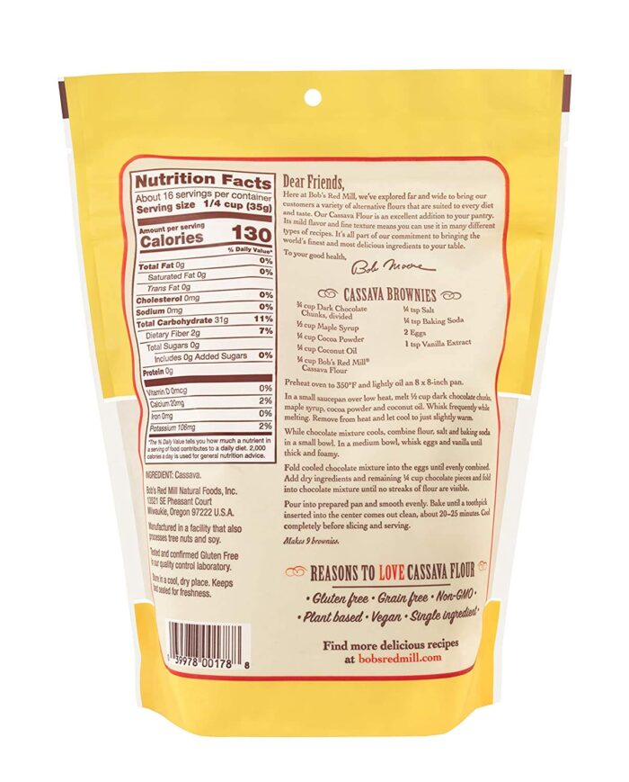 Bob's Red Mill Grain Free Cassava Flour, 20 Oz - Image 2