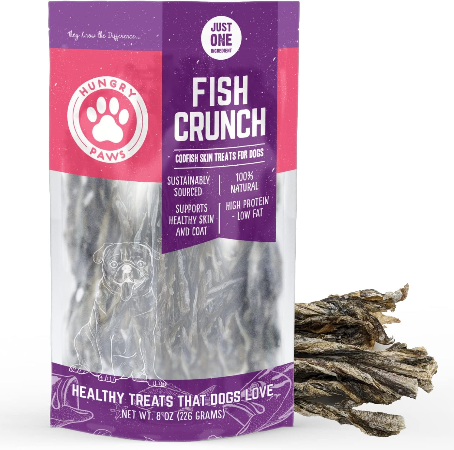 71UsMdVOa9L._AC_SL1500_ Hungry Paws Codfish Skin Treats For Dogs, 8 Oz - Image 1