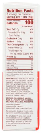 Think! Girl Scouts Protein Mini Snack Bar, Chocolate Peanut Butter, 7.34 Oz 8 Ct - Image 2