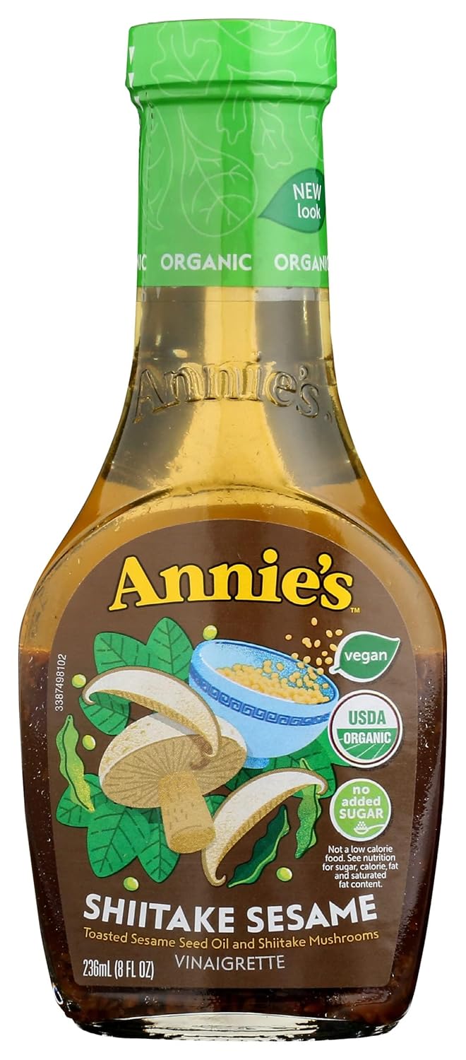71iNAoDu-9L._SL1500_ Annie's Naturals Organic Shiitake Sesame Vinaigrette Salad Dressing, 8 Oz - Image 1