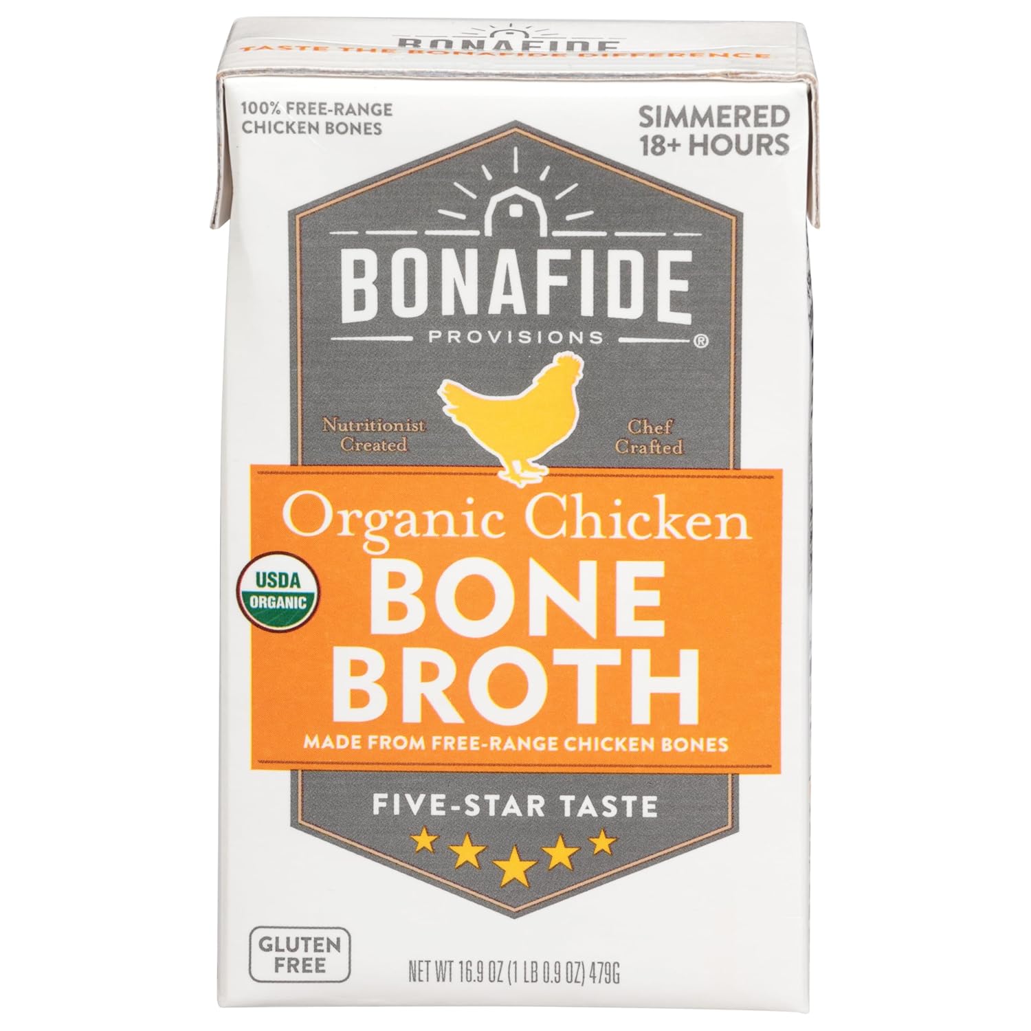 81CKqtbsC0L._SL1500_ Bonafide Provisions Organic Bone Broth, Chicken, 16.9 Oz - Image 1