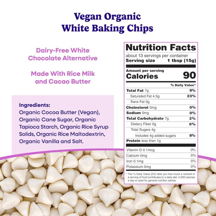 Pascha Organic White Baking Chips, 7.1 Oz - Image 2