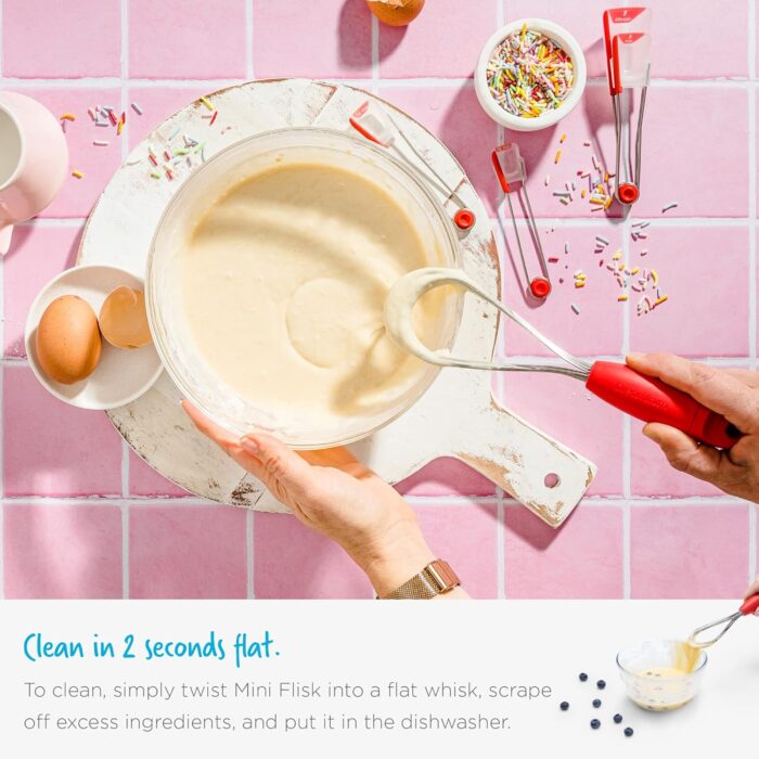 DreamFarm Stainless Steel Mini Flisk, Red, 9" - Image 3