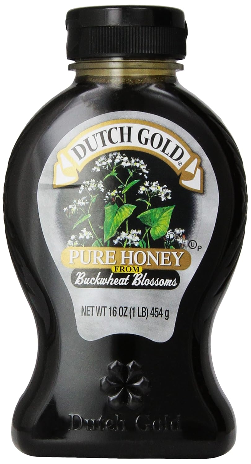 81IZTc4xA6L._SL1500_ Dutch Gold Pure Honey Buckwheat Blossoms, 16 Fl Oz - Image 1